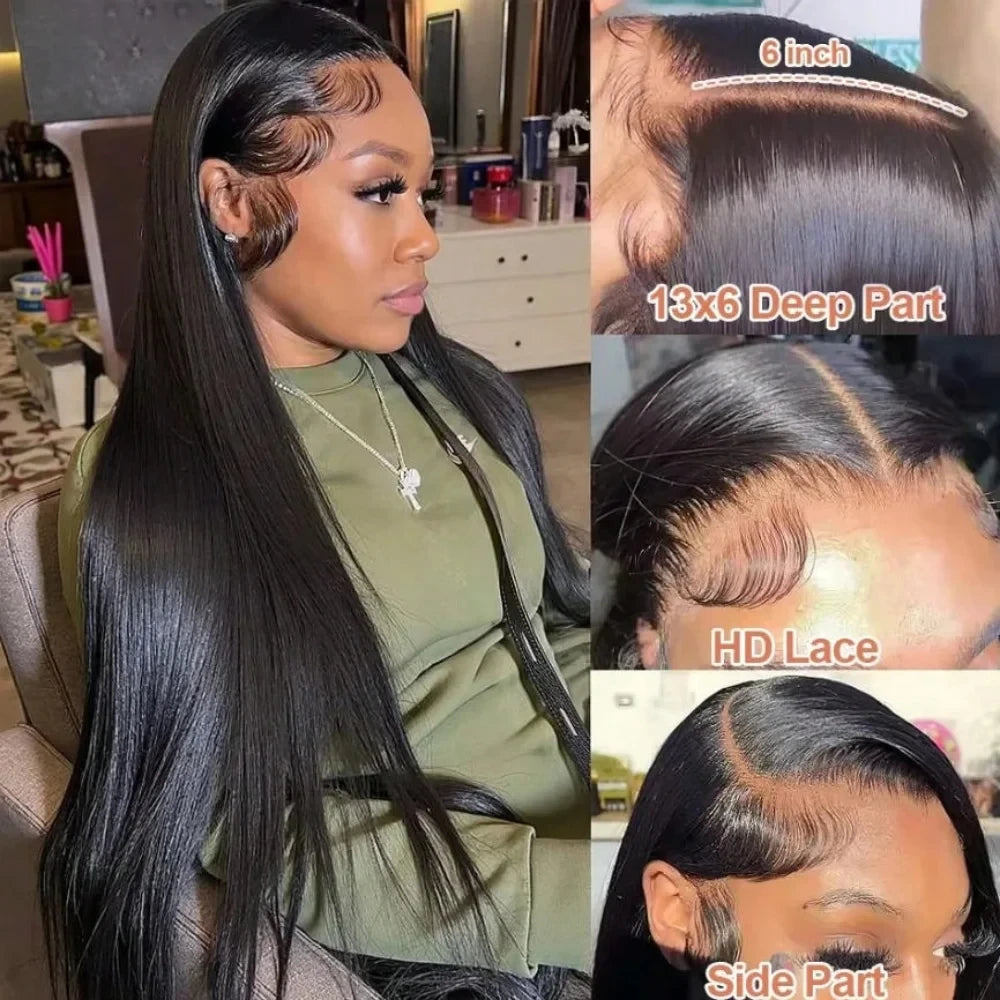 Brazilian Xpressions Straight Human Hair Lace Wig