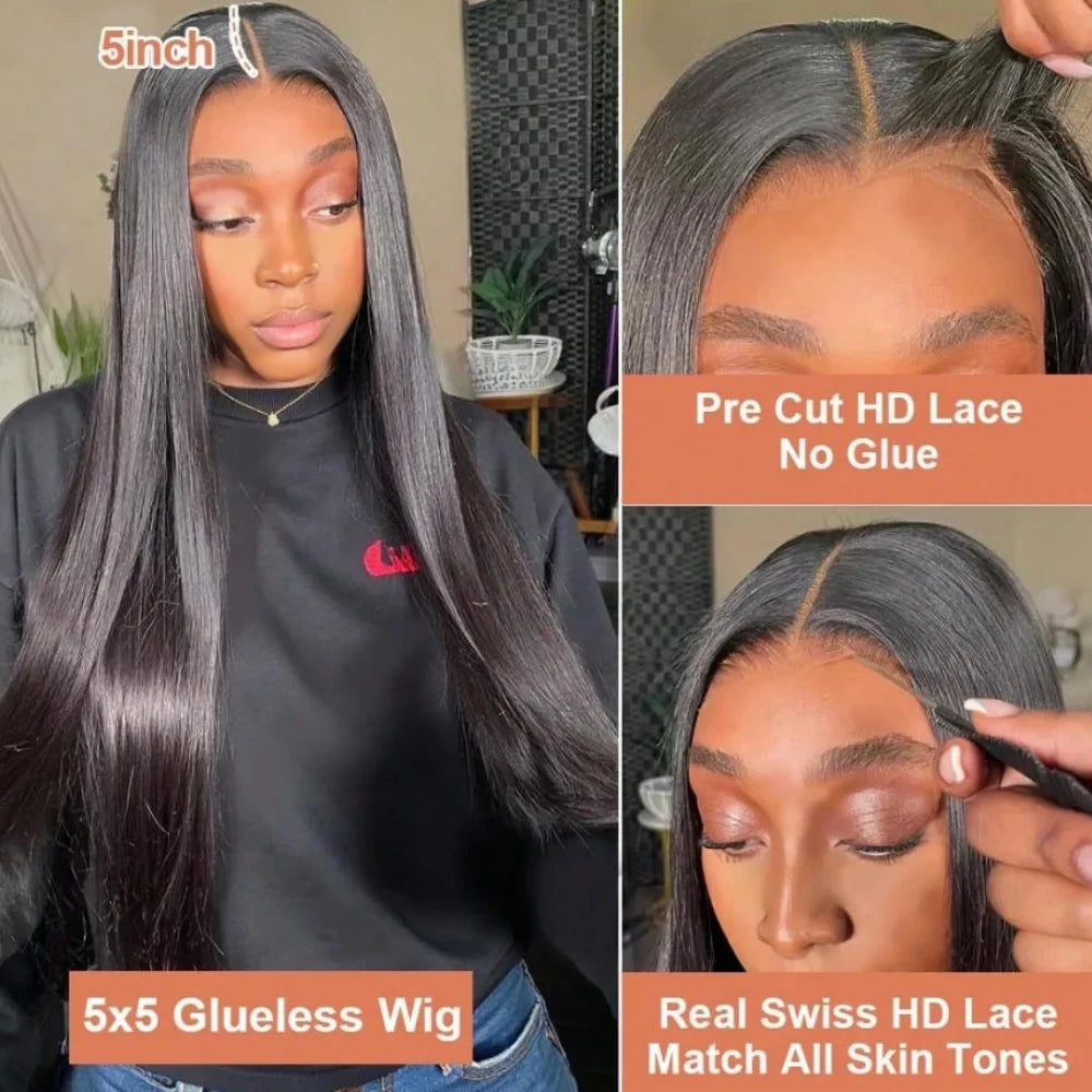 Brazilian Xpressions Straight Human Hair Lace Wig
