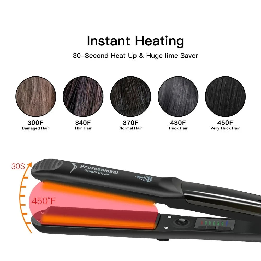 Steam Vapor Ceramic Hair Straightener