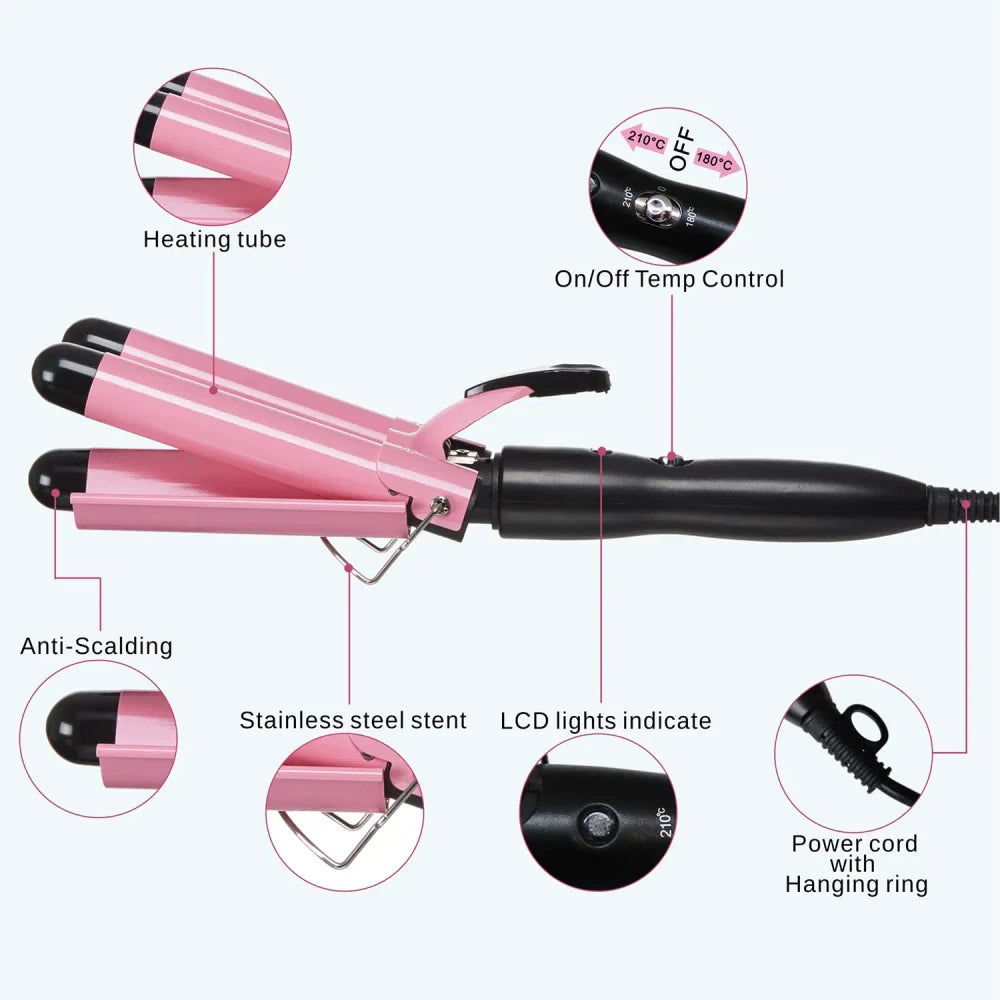 Three Barrel Hair Waver-Beach Waver