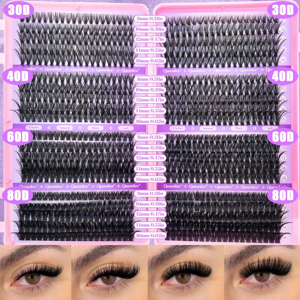 QUEENICE DIY Cluster Lash Extension Kit