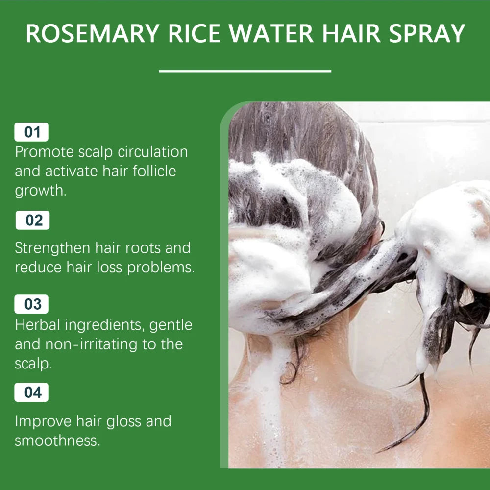 Rosemary Rice Water Scalp Mist for Hair Rapid Hair Growth