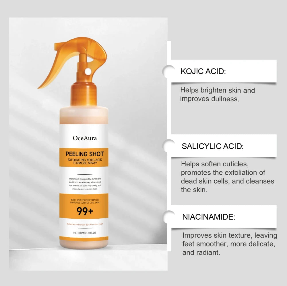 Kojic Acid Turmeric Exfoliating Body Spray