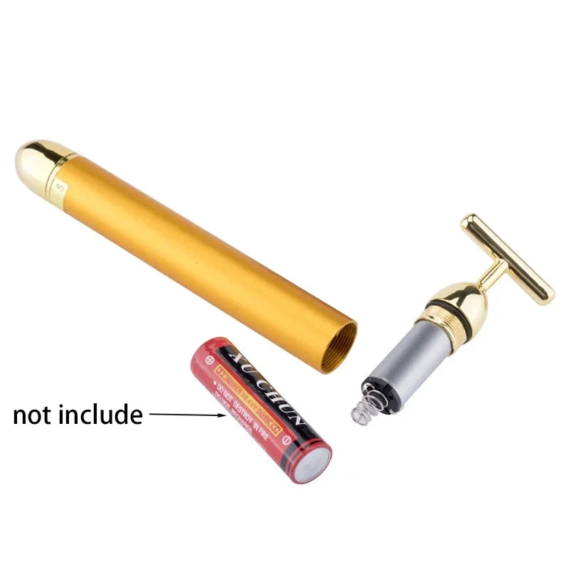 24k Gold Vibrating Facial Roller