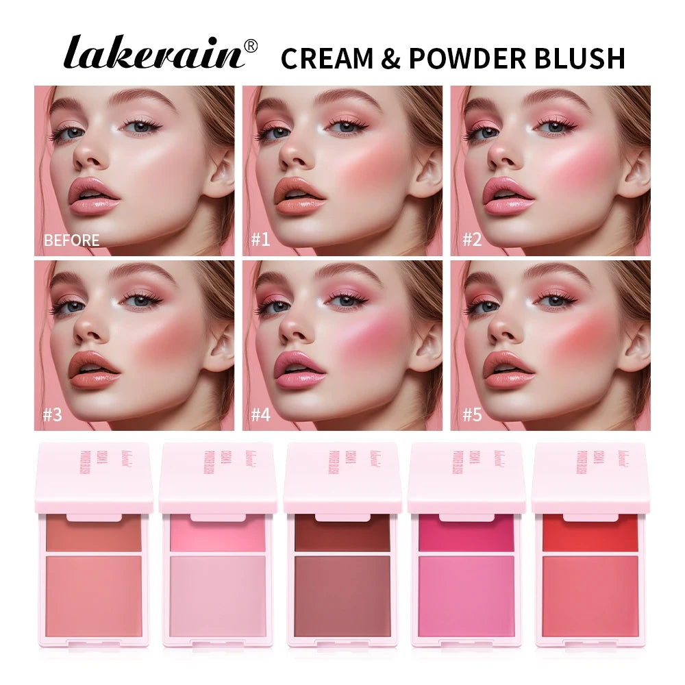 Lakerain Cream and Powder Blush Duo