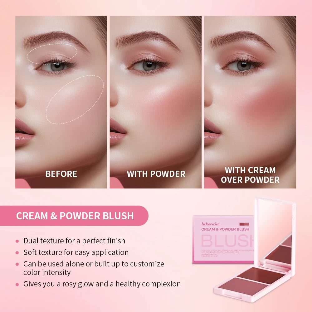 Lakerain Cream and Powder Blush Duo
